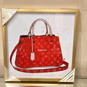 Fashion And Glam Doll Memories Detail Urban Handbag On Canvas 14×14